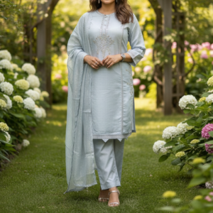 Pakistani Cotton 3 Piece Embroidered Suits