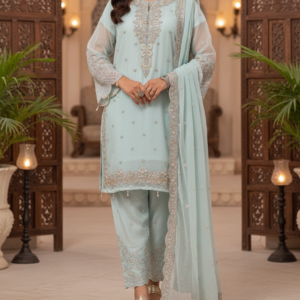 Pakistani Cotton 3 Piece Embroidered Suits