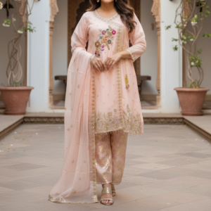 Pakistani Cotton 3 Piece Embroidered Suits