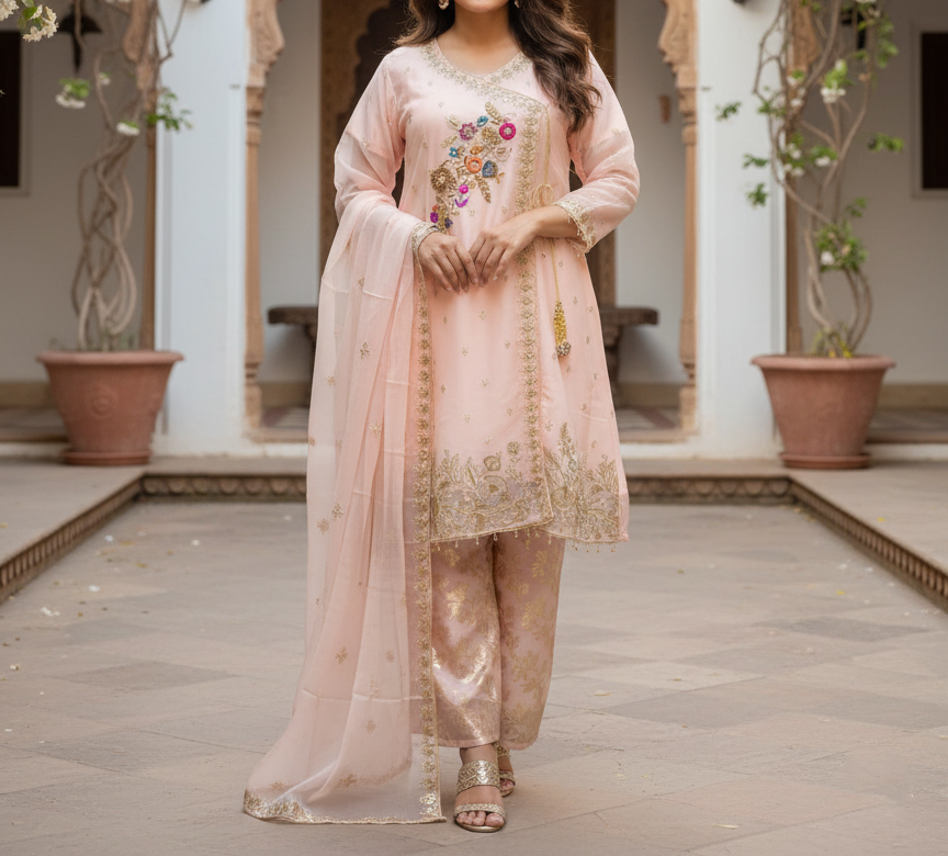 Pakistani Cotton 3 Piece Embroidered Suits