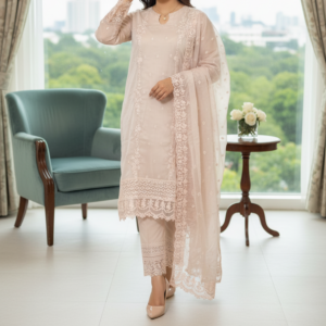 Pakistani Cotton 3 Piece Embroidered Suits