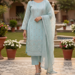 Pakistani Cotton 3 Piece Embroidered Suits