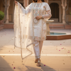 Pakistani Cotton 3 Piece Embroidered Suits