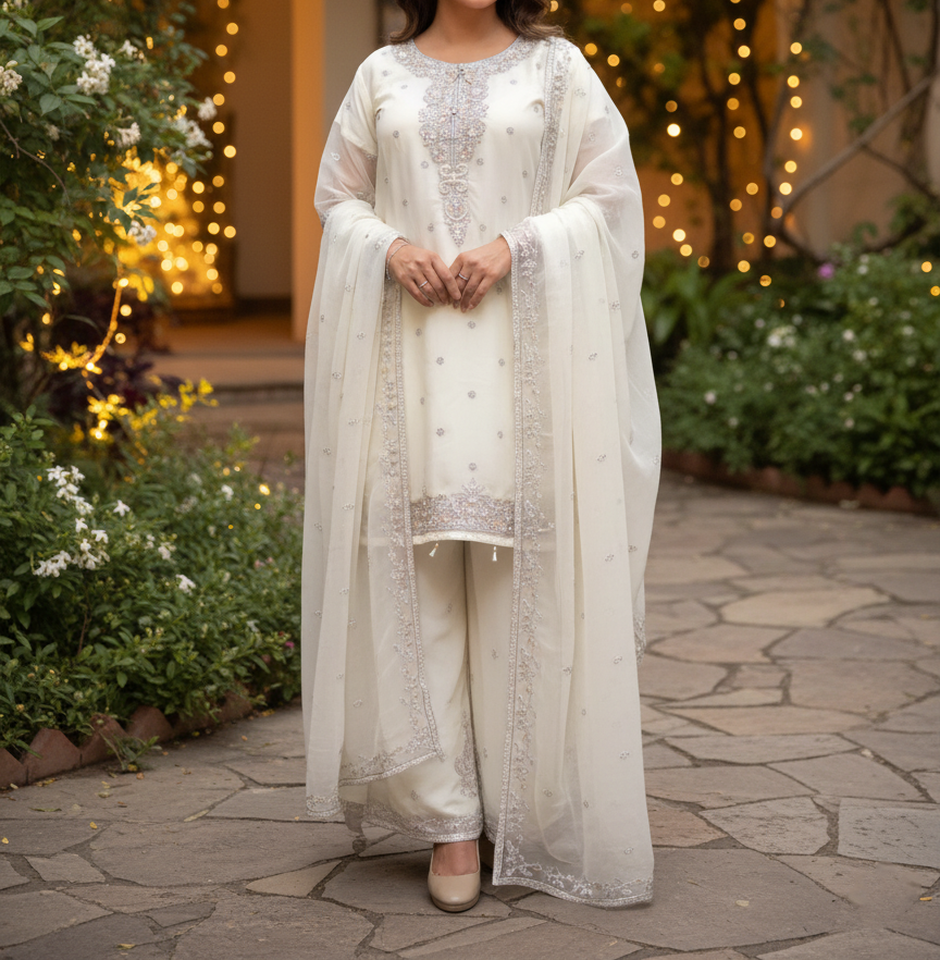 Pakistani Cotton 3 Piece Embroidered Suits 2 Pakistani Cotton 3 Piece Embroidered Suits - Image 2