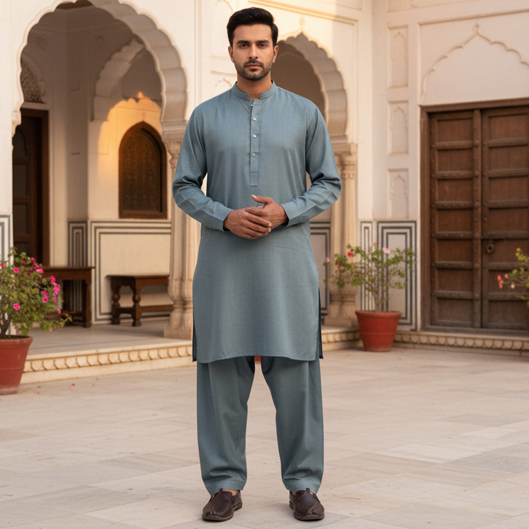 Pakistani Style Men's Shalwar Kameez - Eid Collection 2026 2 Pakistani Style Men's Shalwar Kameez - Eid Collection 2026 - Image 2