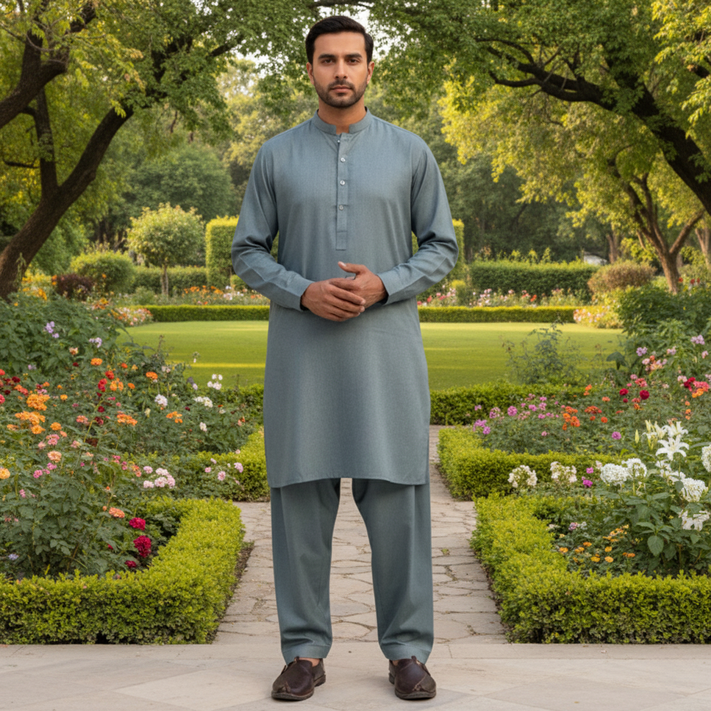 Pakistani Style Men's Shalwar Kameez - Eid Collection 2026 3 Pakistani Style Men's Shalwar Kameez - Eid Collection 2026 - Image 3