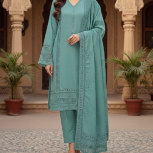 Pakistani 3 Piece Embroidered & Printed Suit - Women's Eid Collection 2026