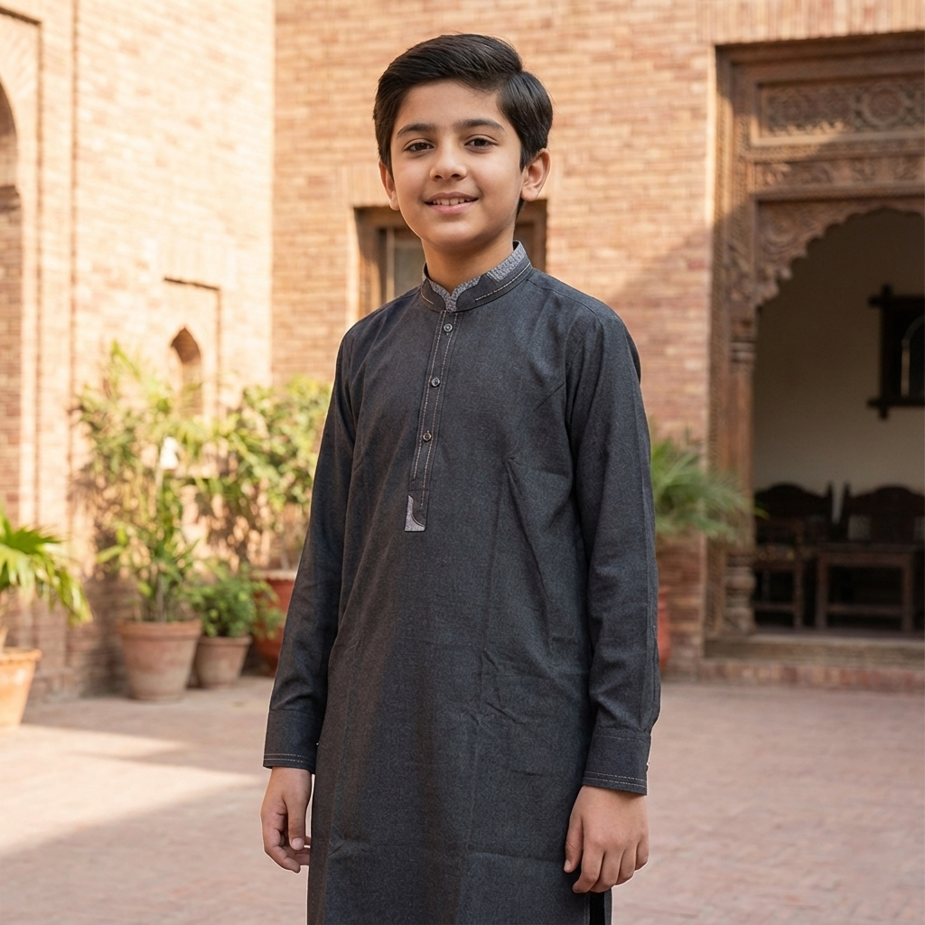 Pakistani Style Kids Shalwar Kameez - Eid Collection 2026 2 Pakistani Style Kids Shalwar Kameez - Eid Collection 2026 - Image 2