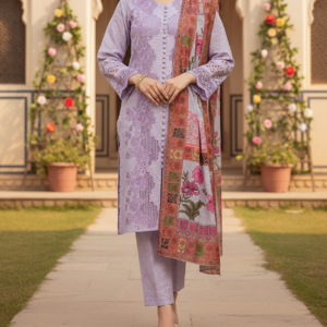 Pakistani 3 Piece Embroidered & Printed Suit - Women's Eid Collection 2026