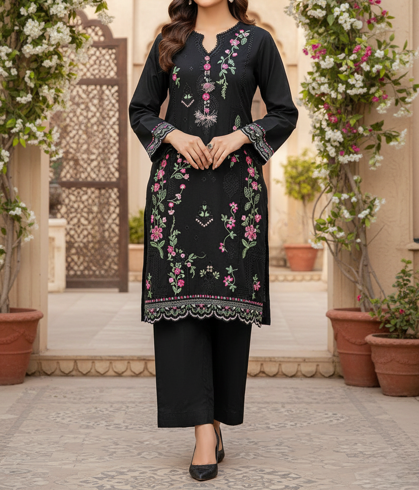Pakistani 3 Piece Embroidered & Printed Suit – Women’s Eid Collection 2026