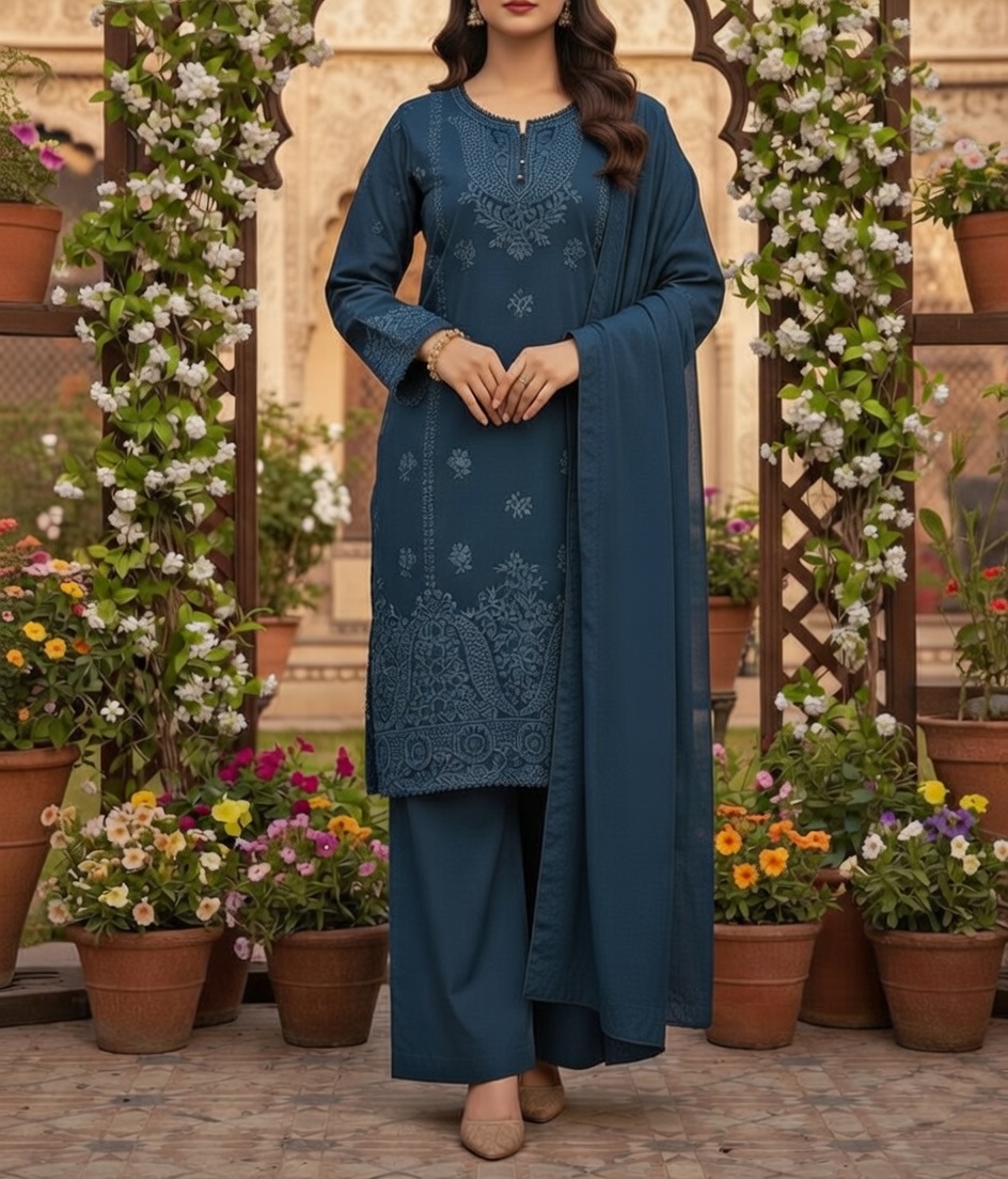 Pakistani 3 Piece Embroidered & Printed Suit - Women's Eid Collection 2026 2 Pakistani 3 Piece Embroidered & Printed Suit - Women's Eid Collection 2026 - Image 2