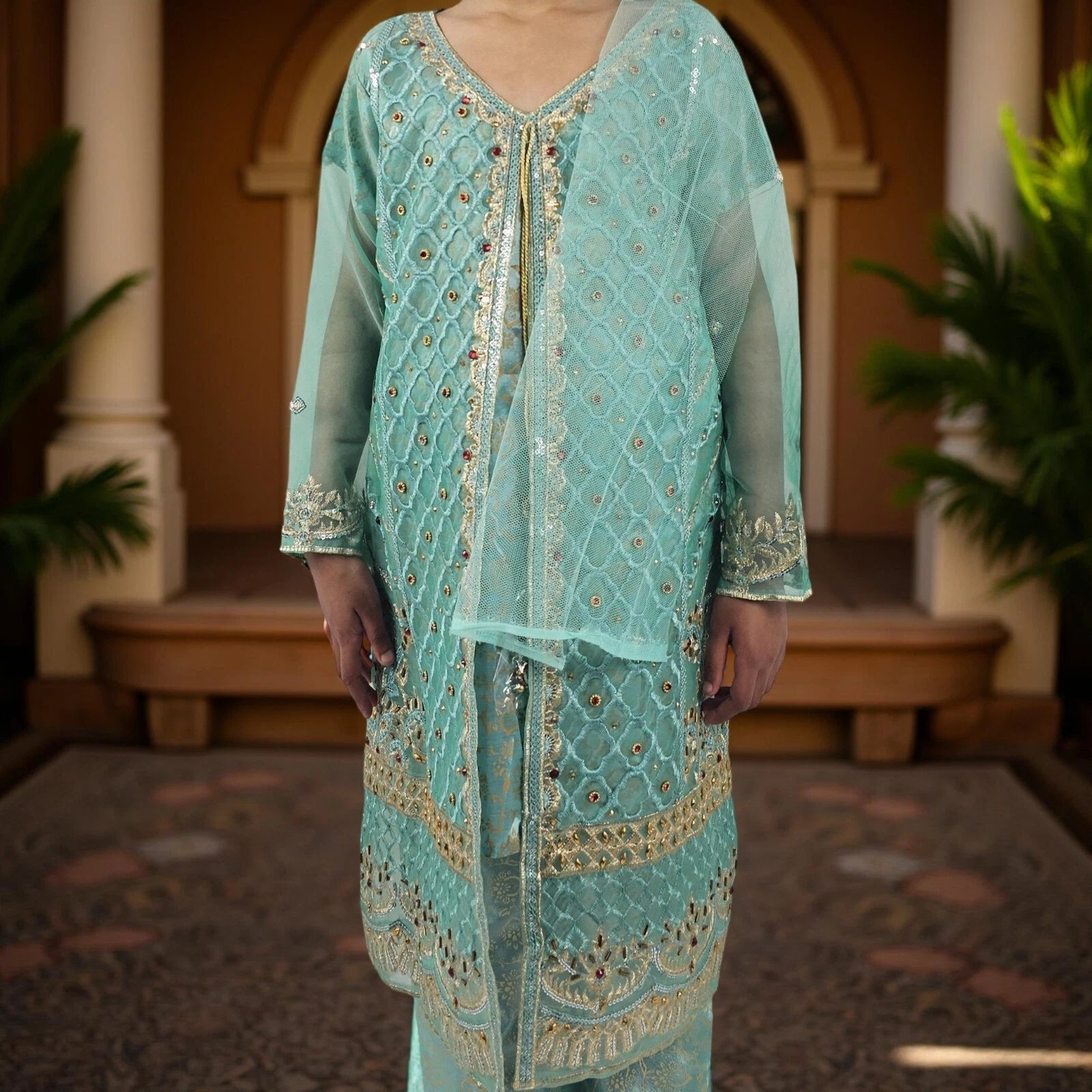 Organza Full Embroidery Angrakha Girl Suites For Eid Collection 2026 5 Organza Full Embroidery Angrakha Girl Suites For Eid Collection 2026 - Image 5