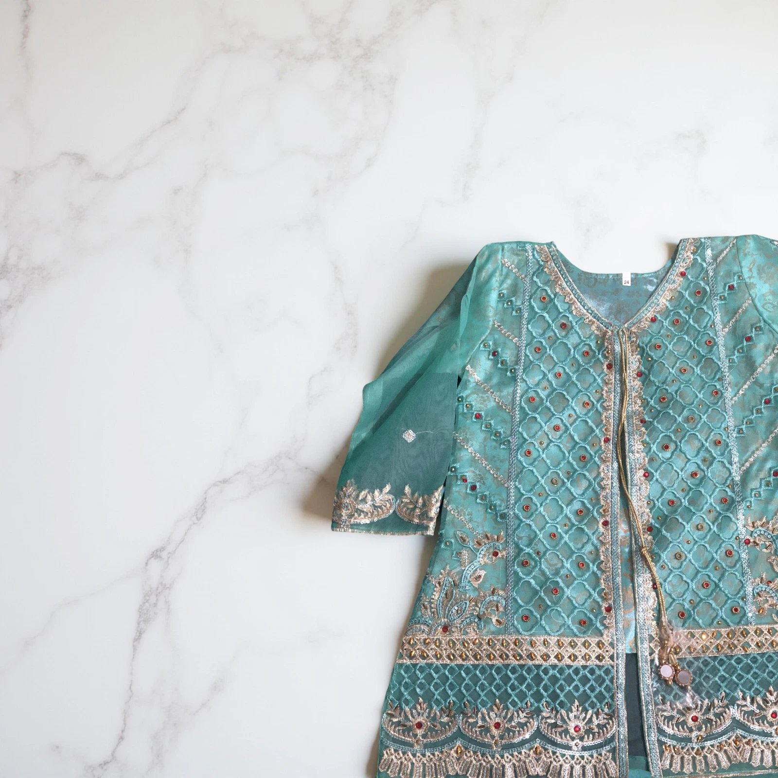 Organza Full Embroidery Angrakha Girl Suites For Eid Collection 2026 7 Organza Full Embroidery Angrakha Girl Suites For Eid Collection 2026 - Image 7