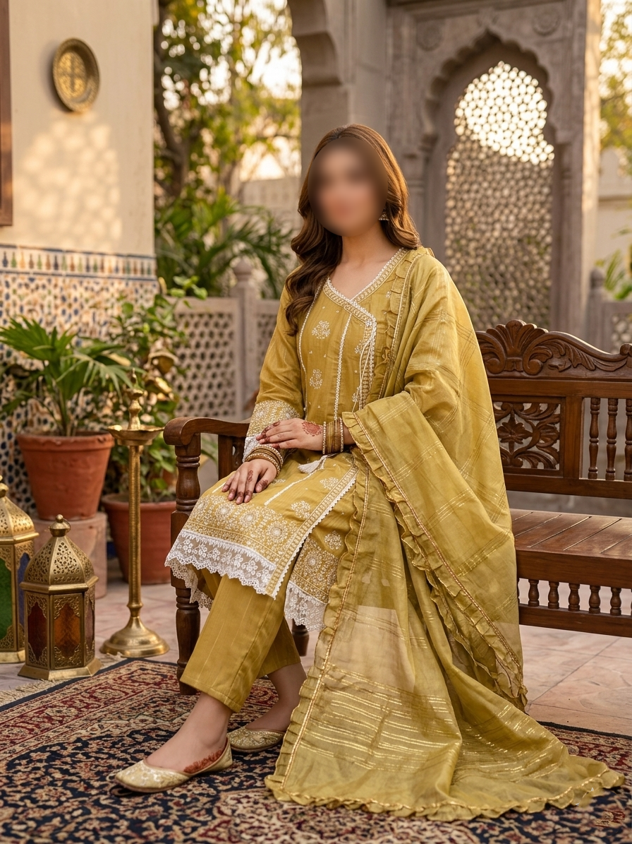 Asian Style Embroidery 3-Piece Women Suit Set | Eid Collection 2026 | London, UK