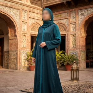 Traditional Pakistani Style Front-Open Abaya | Elegant Plain & Embroidered