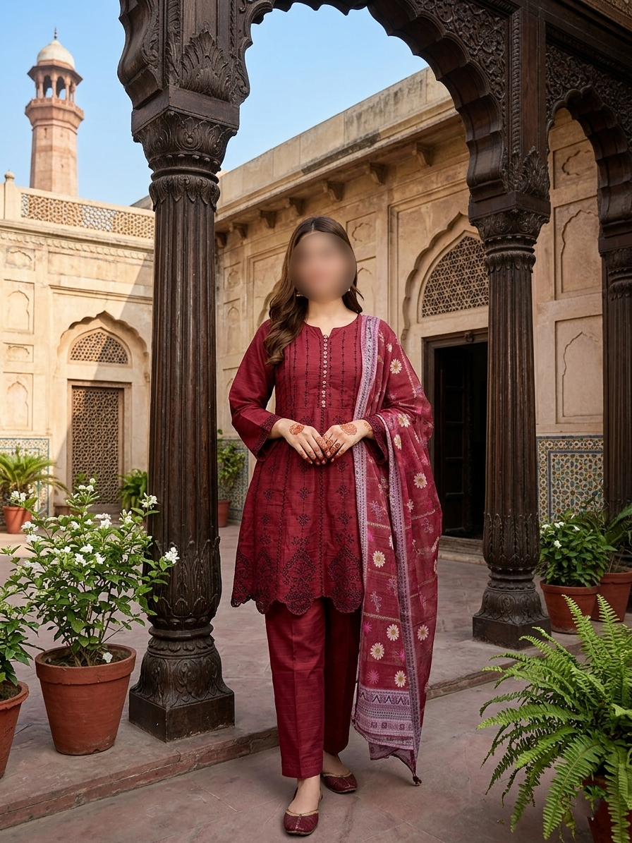Asian Style Embroidery 3-Piece Women Suit Set | Eid Collection 2026 | London, UK